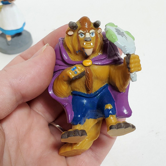 Vintage Disney Beauty & the Beast Applause Belle Lumiere Topper Action Figures - Picture 4 of 16